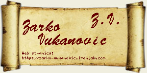 Žarko Vukanović vizit kartica